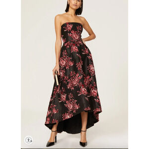 Hutch Black and Pink Floral Maxi Dress